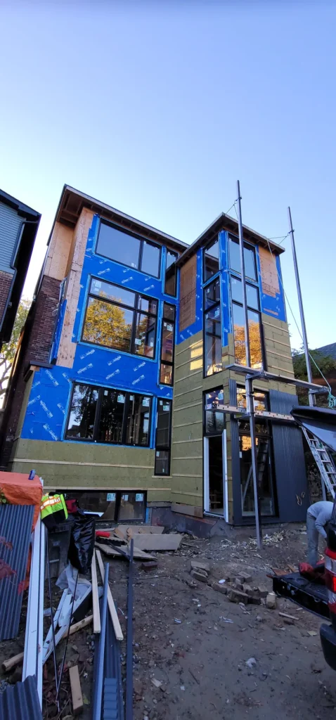 Corrugated metal siding project in Toronto