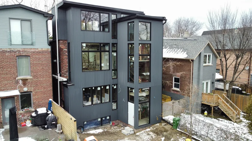 Corrugated metal siding project in Toronto