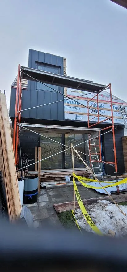 Metal roof on a Toronto house
