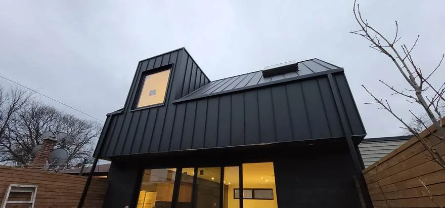 Metal roof on a Toronto house