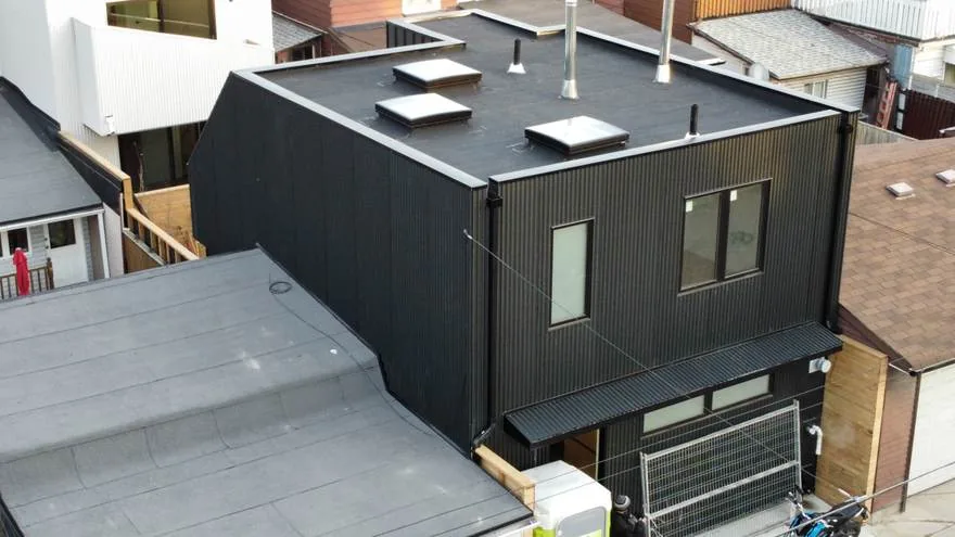Metal roof on a Toronto house